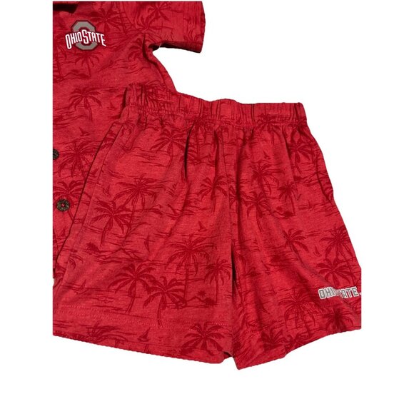 NEW Ohio State Buckeyes Colosseum Red Palms Shirt Shorts Set Toddler Boys 3T - Picture 4 of 10